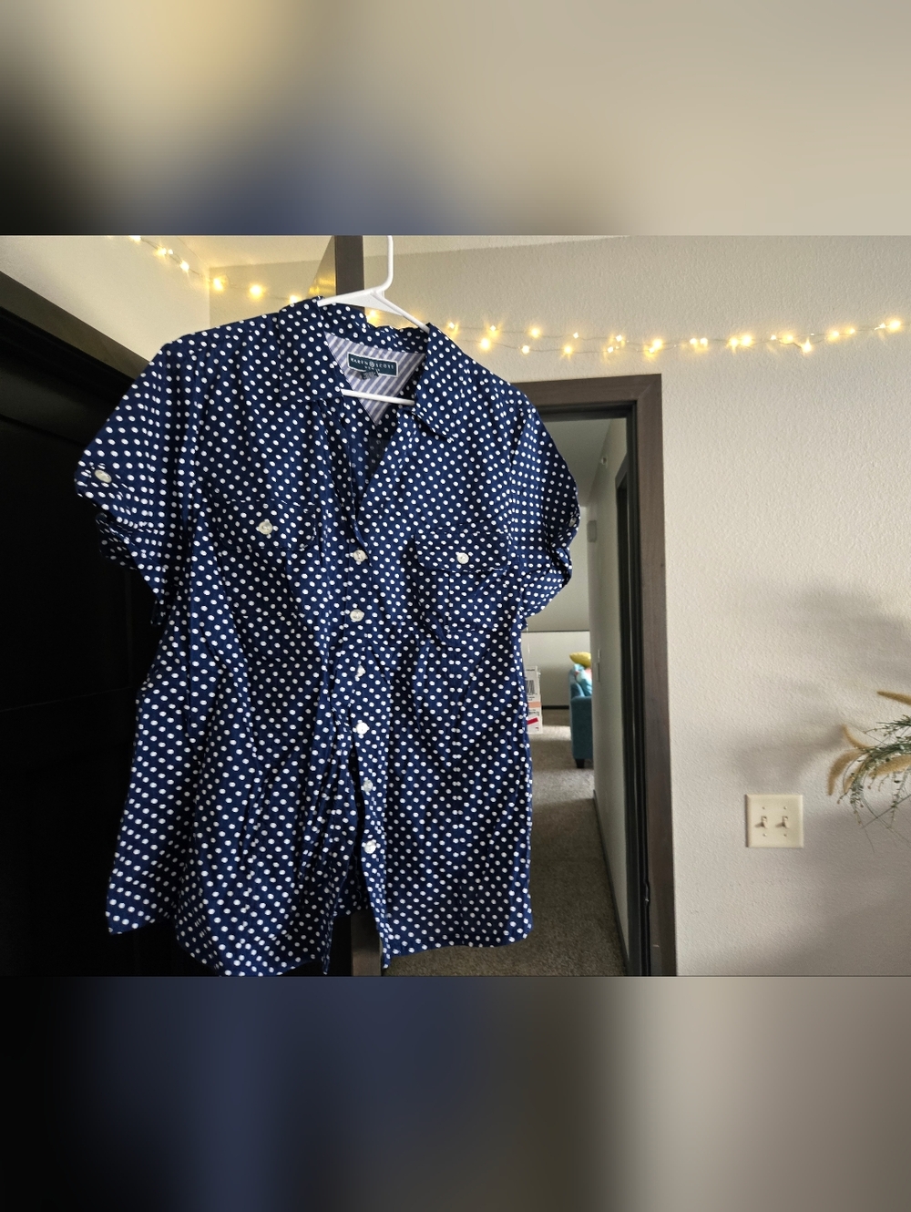 Blue Polka Dot Blouses